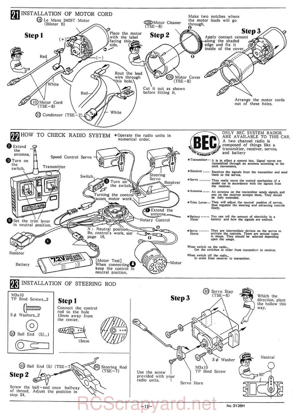 Kyosho - 3136H - Turbo-Optima-Mid SE - Manual - Page 13