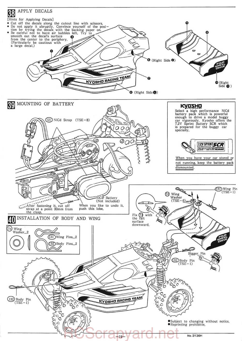 Kyosho - 3136H - Turbo-Optima-Mid SE - Manual - Page 19