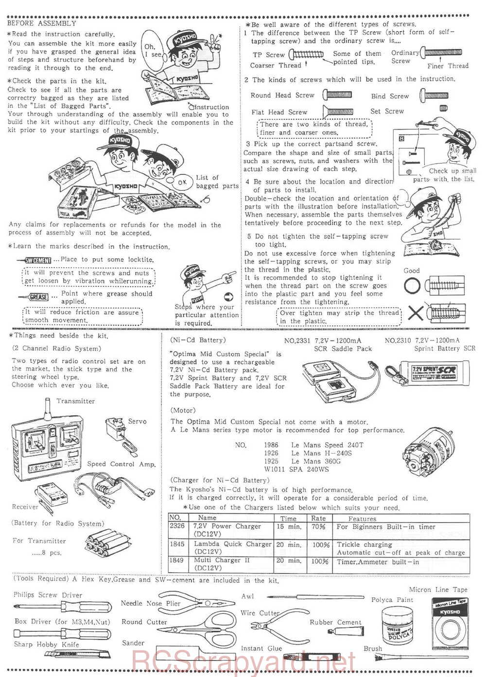 Kyosho - 3140FG - Optima-Mid Custom Special - Manual - Page 03