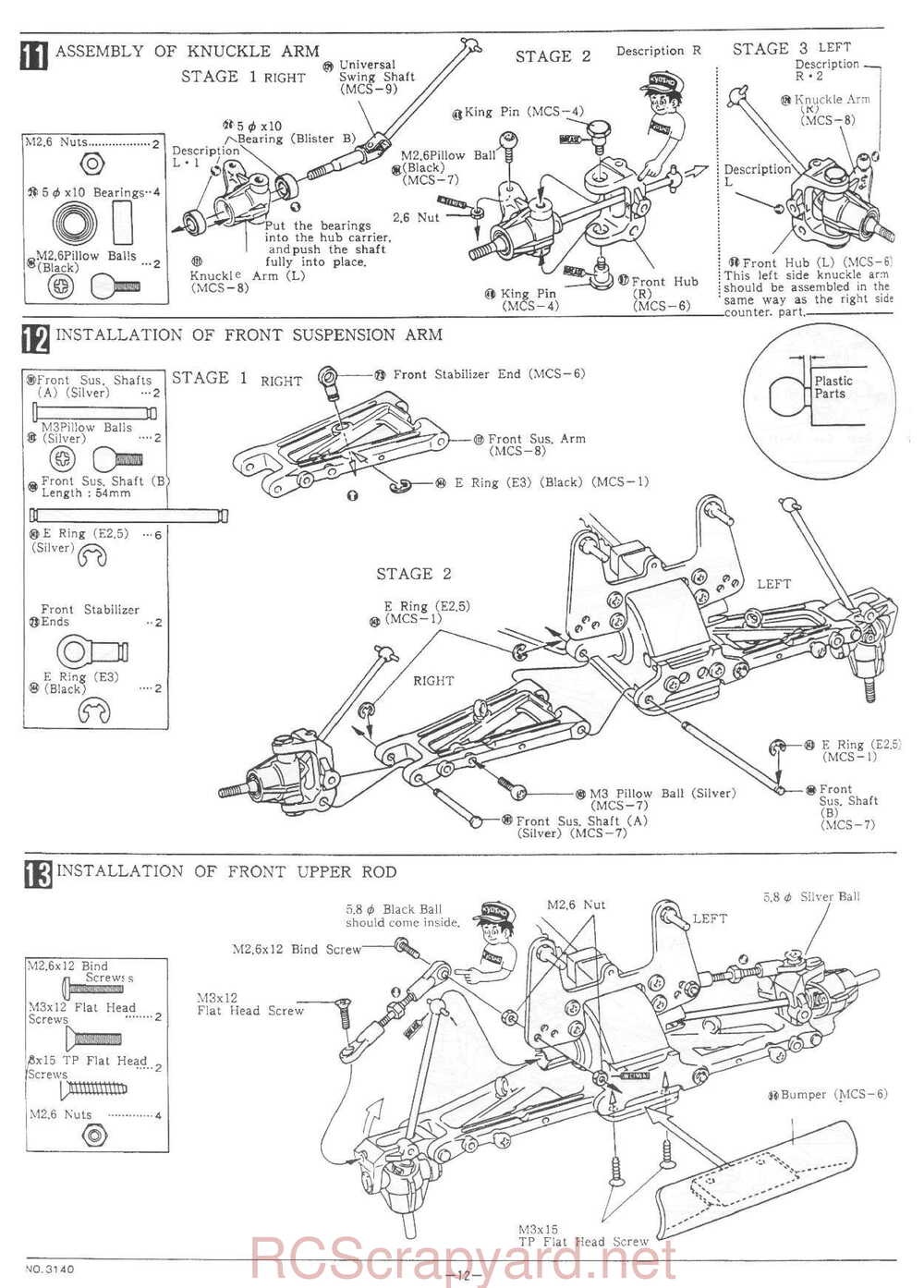 Kyosho - 3140FG - Optima-Mid Custom Special - Manual - Page 12