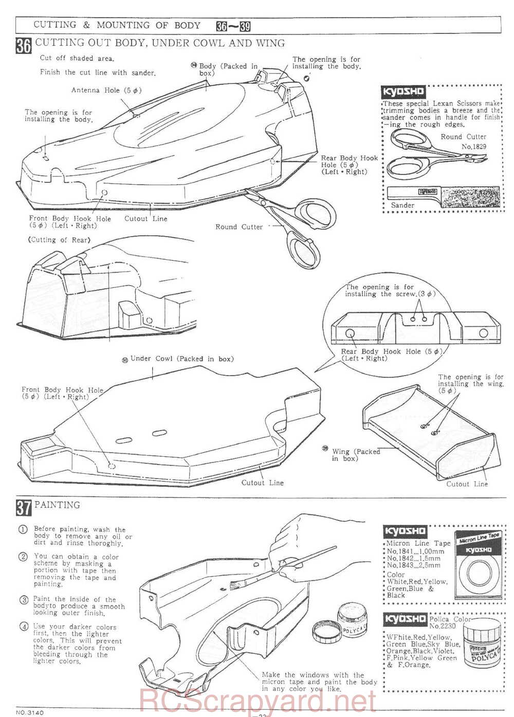 Kyosho - 3140FG - Optima-Mid Custom Special - Manual - Page 22