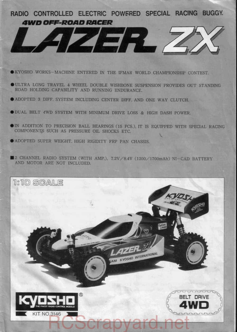 Kyosho - 3146 - Lazer-ZX - Manual - Page 01