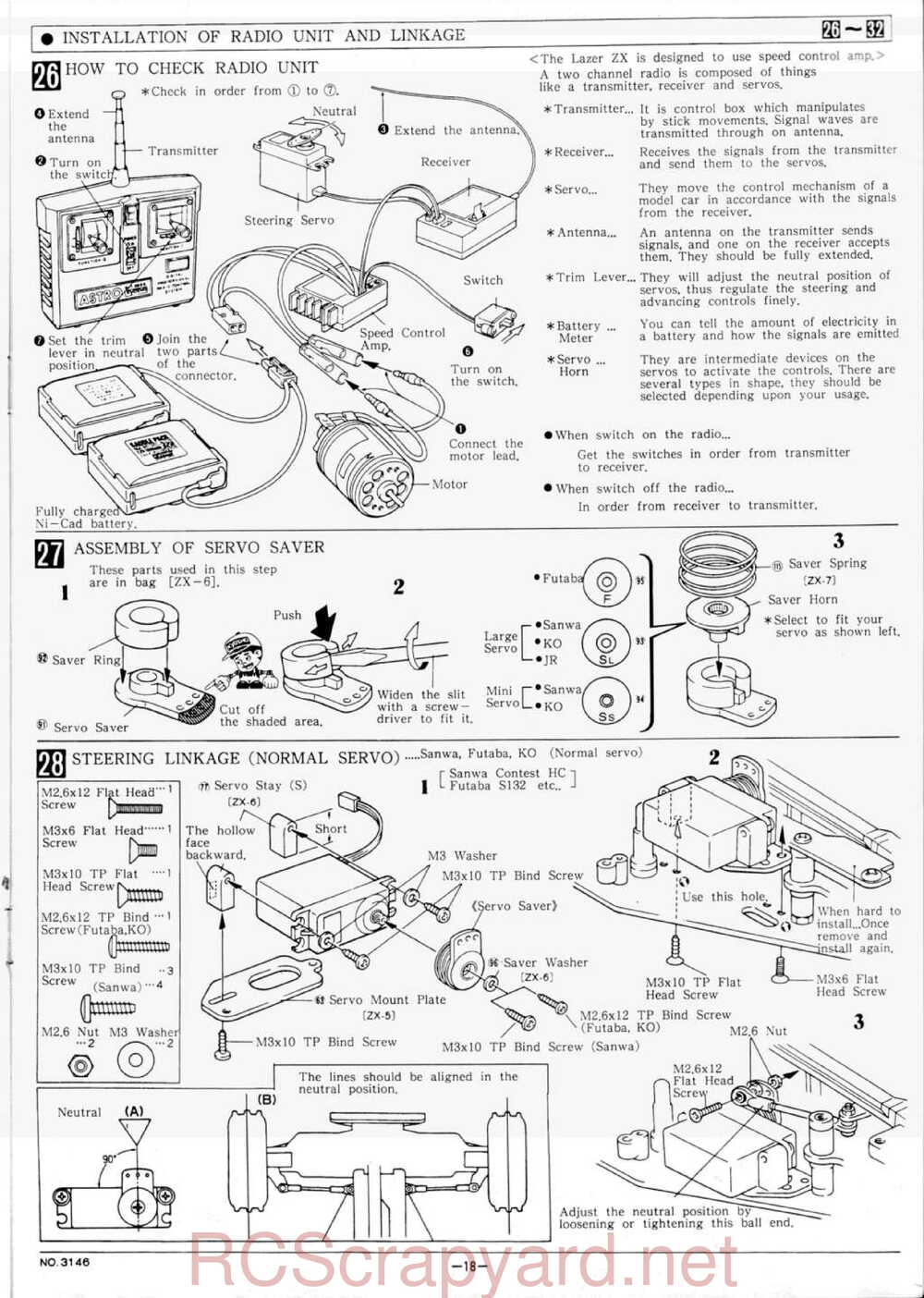 Kyosho - 3146 - Lazer-ZX - Manual - Page 18