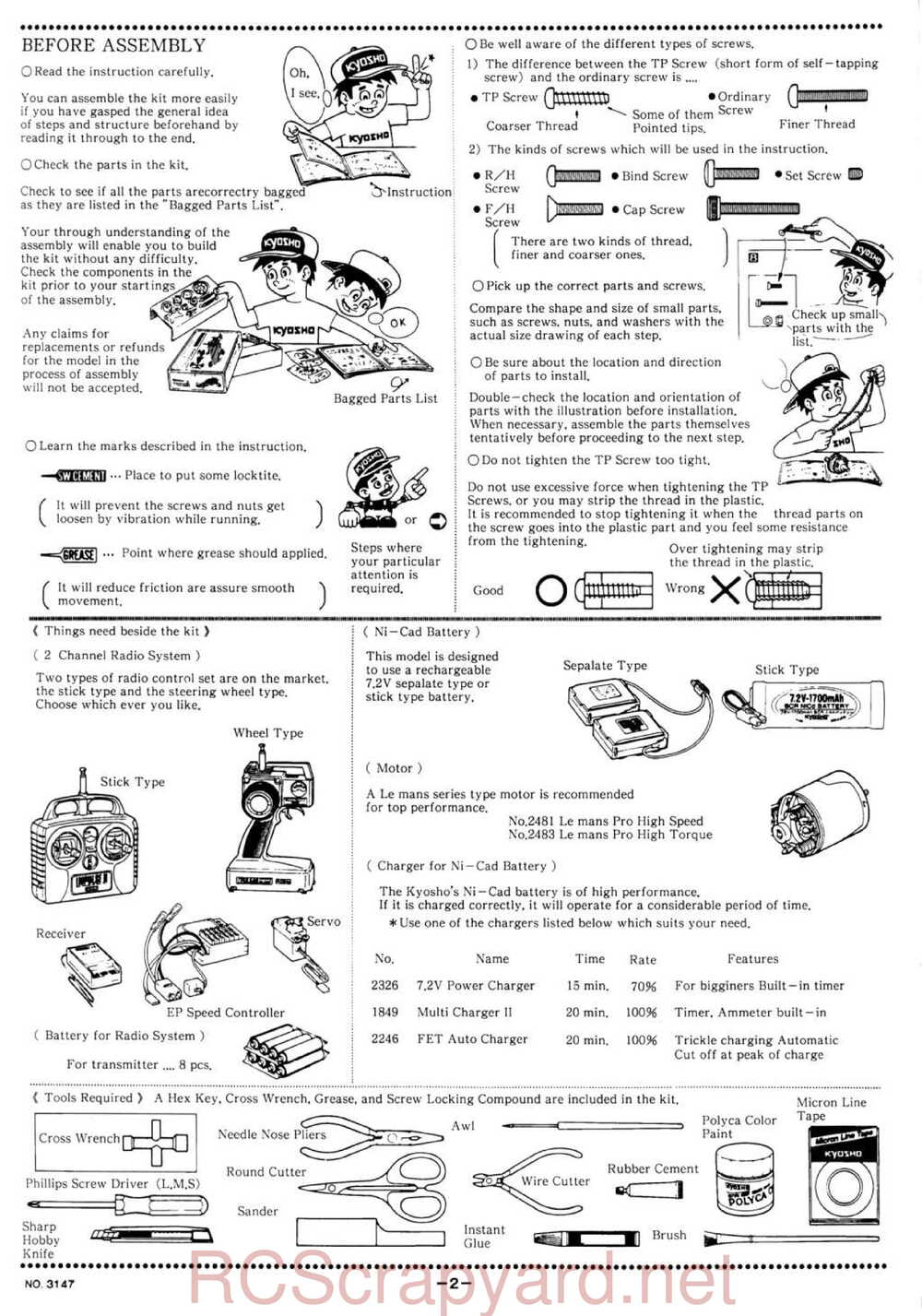 Kyosho - 3147 - Lazer-ZX-R - Manual - Page 02