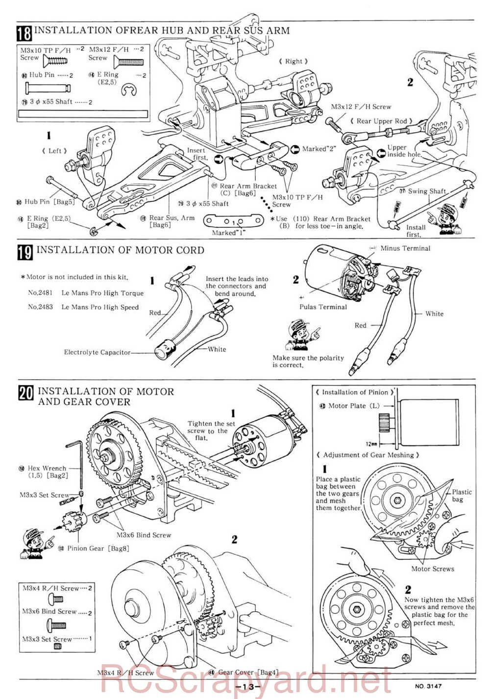 Kyosho - 3147 - Lazer-ZX-R - Manual - Page 13