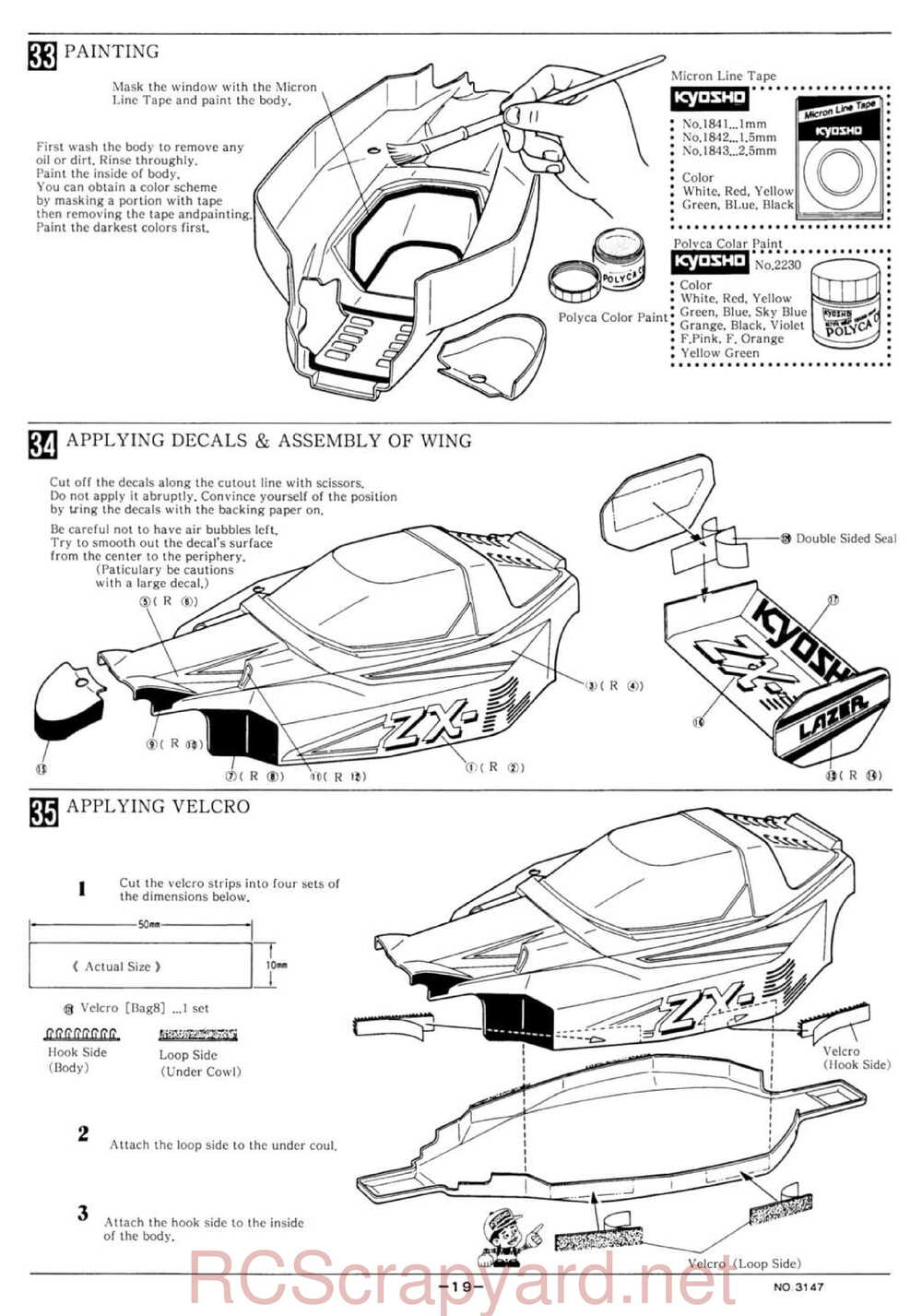 Kyosho - 3147 - Lazer-ZX-R - Manual - Page 19