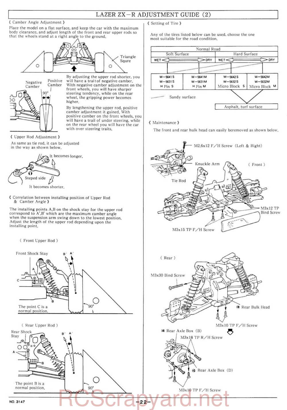 Kyosho - 3147 - Lazer-ZX-R - Manual - Page 22