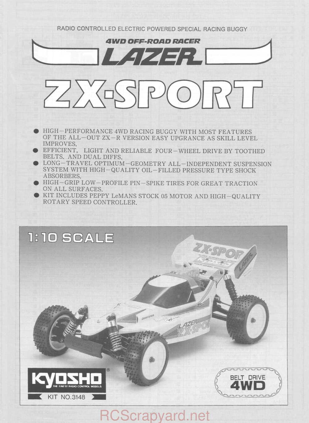 Kyosho - 3148 - Lazer-ZX-Sport - Manual - Page 01