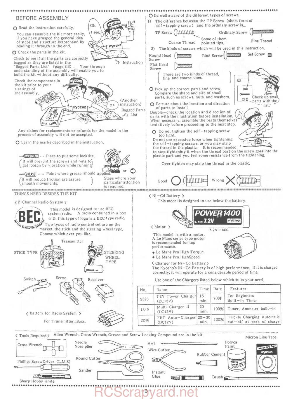 Kyosho - 3148 - Lazer-ZX-Sport - Manual - Page 03
