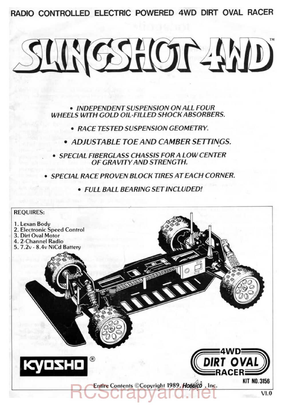 Kyosho - 3156 - Slingshot - Manual - Page 01