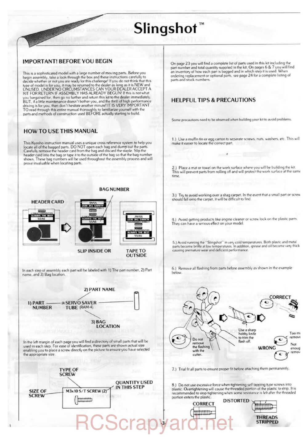 Kyosho - 3156 - Slingshot - Manual - Page 03