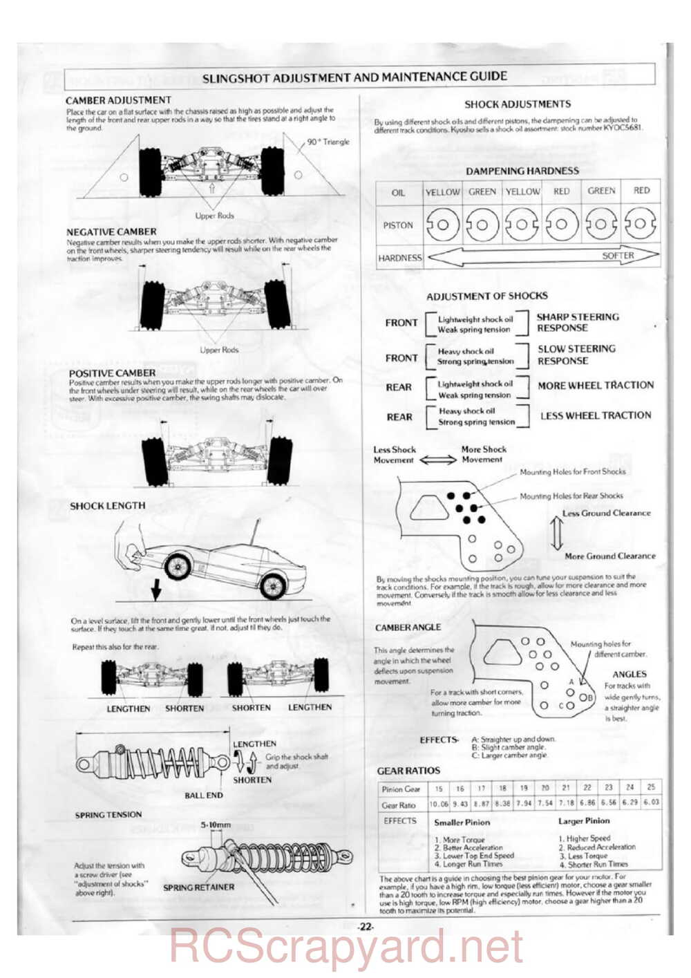 Kyosho - 3156 - Slingshot - Manual - Page 20