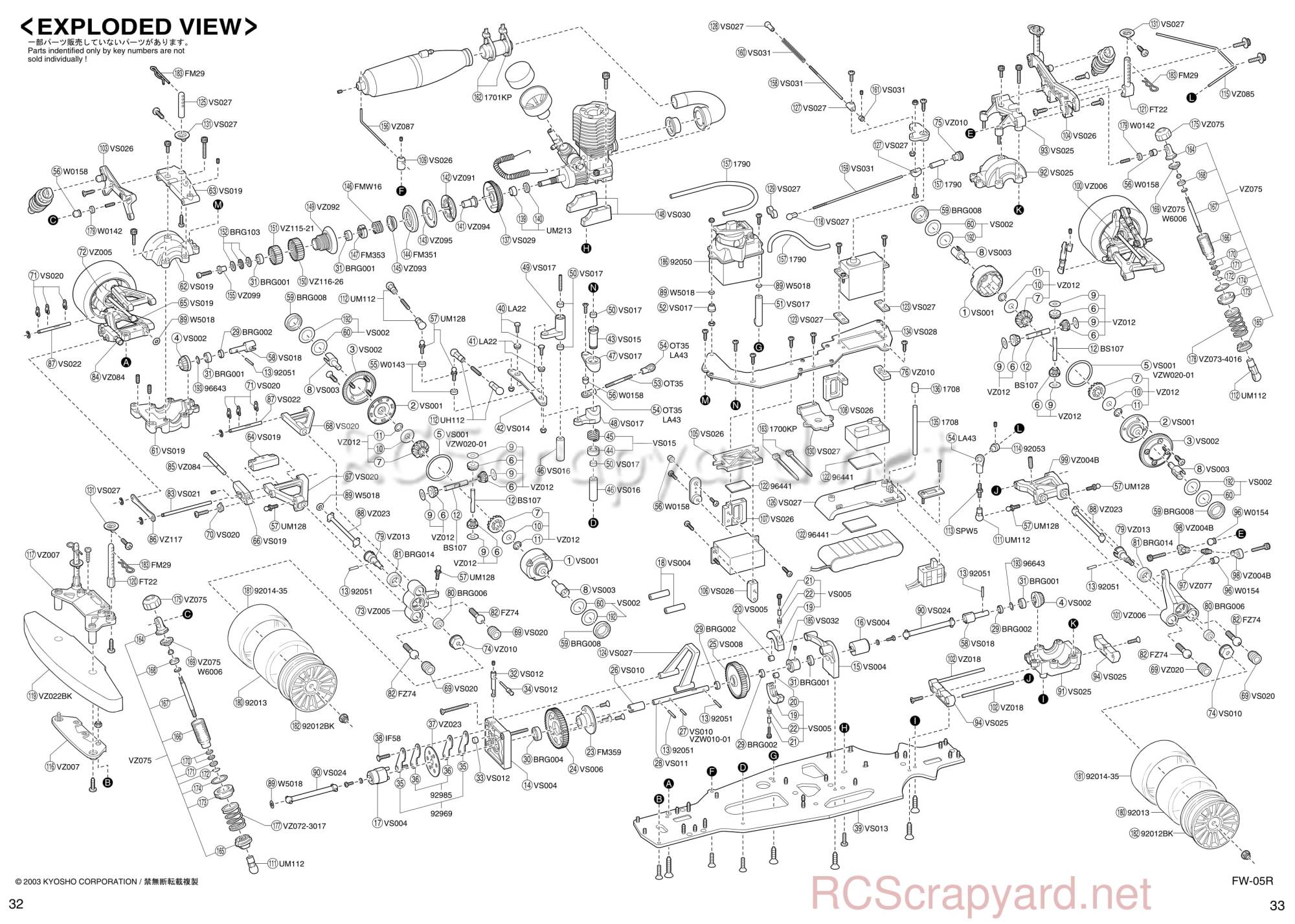 Kyosho FW-05R - Exploded View