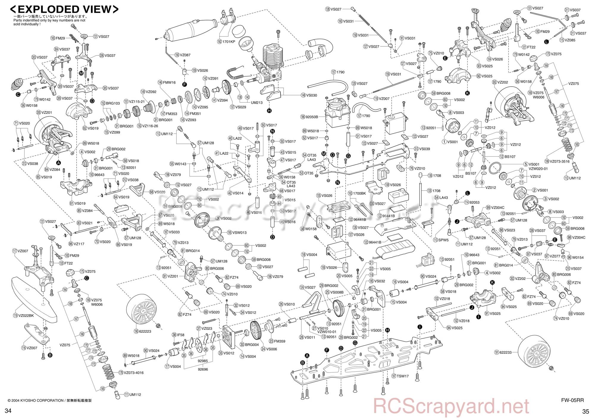 Kyosho FW-05RR - Exploded View