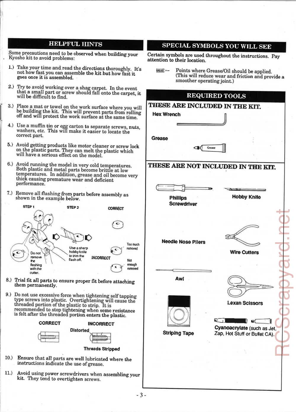 Kyosho - 3162H - Outlaw-Raider ARR - Manual - Page 03