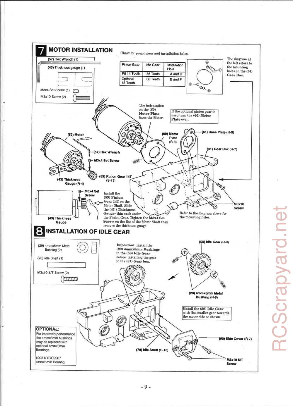 Kyosho - 3162H - Outlaw-Raider ARR - Manual - Page 09