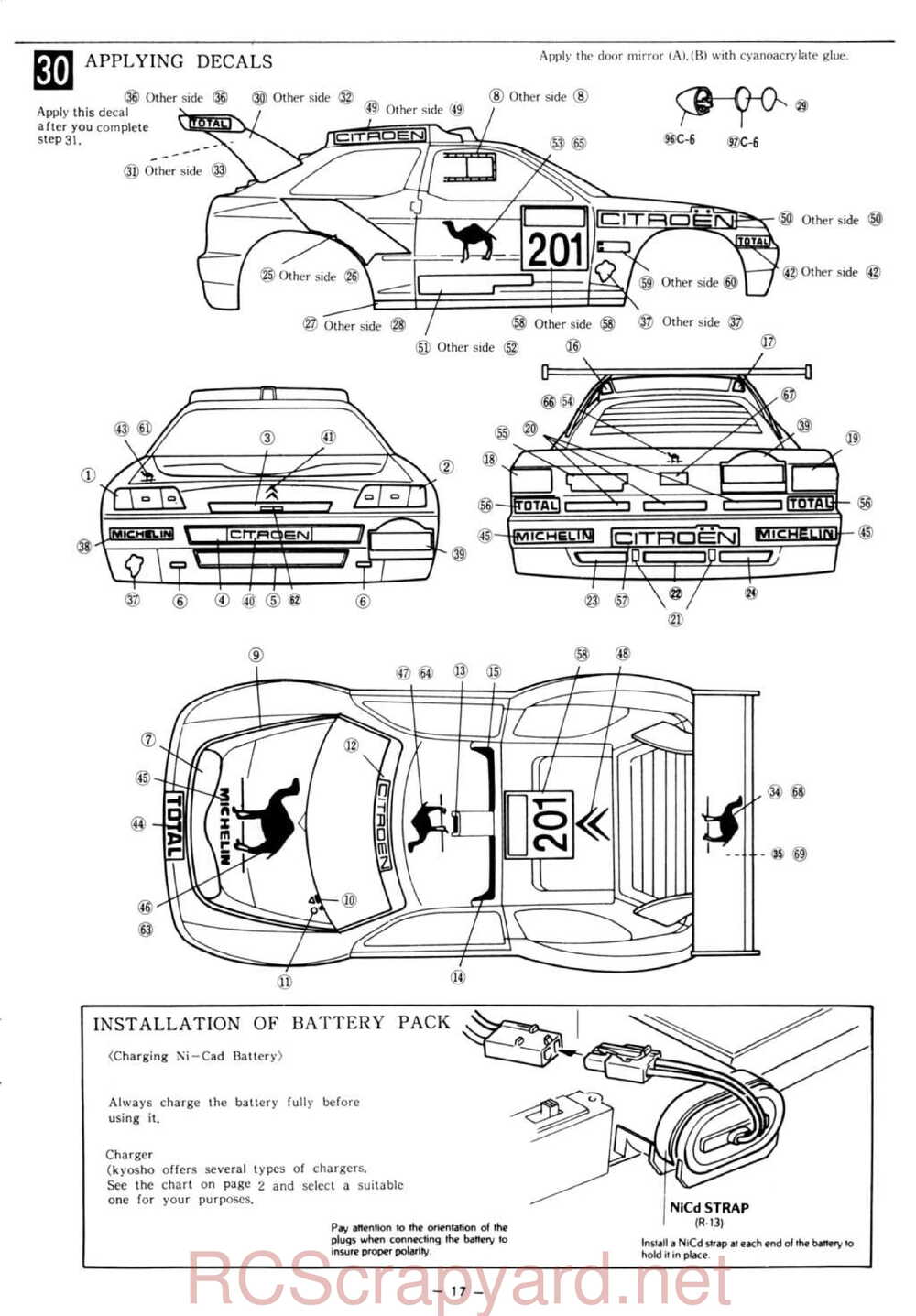 Kyosho - 3163 - Citroen-ZX Rallye Raid - Manual - Page 17