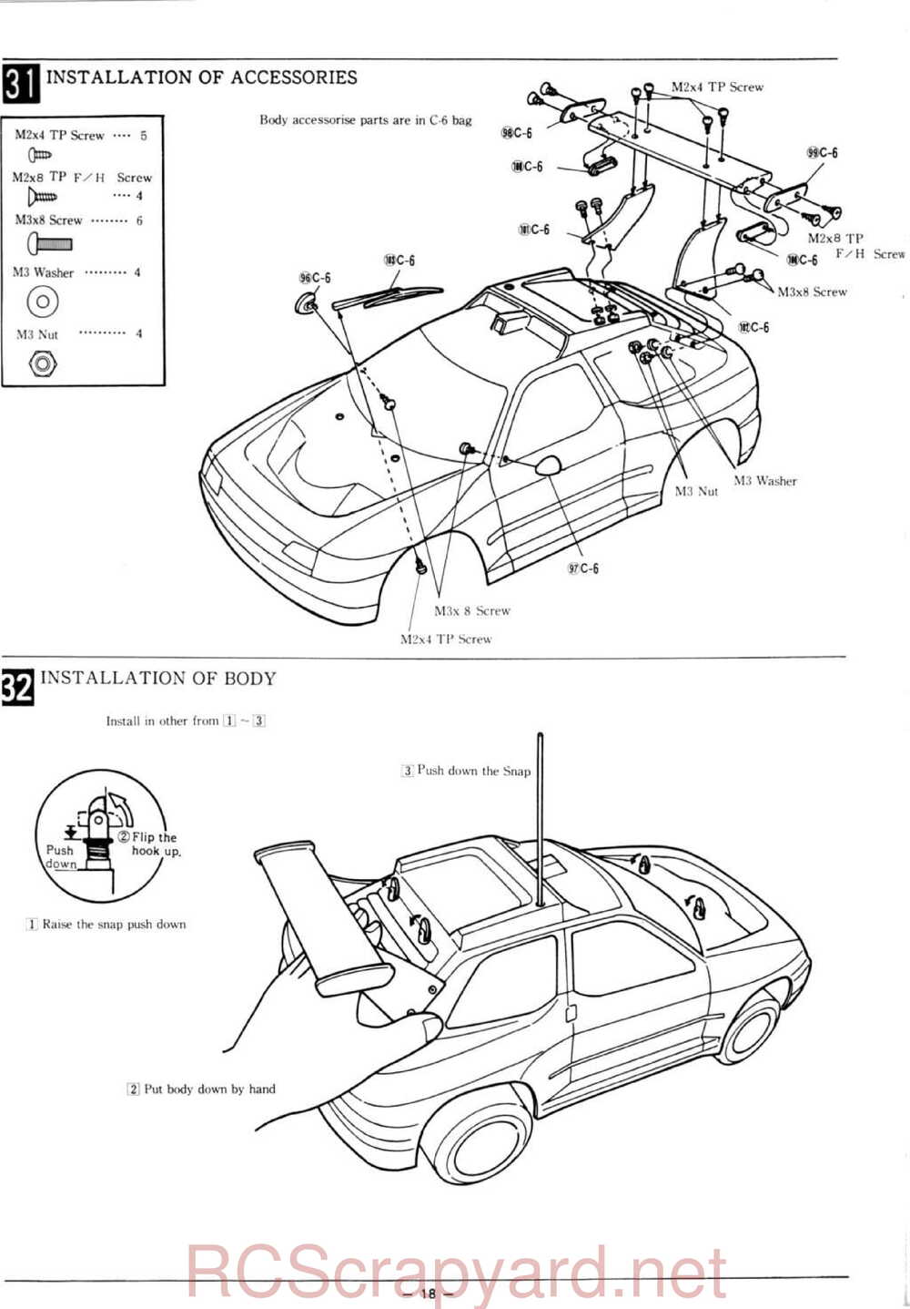 Kyosho - 3163 - Citroen-ZX Rallye Raid - Manual - Page 18