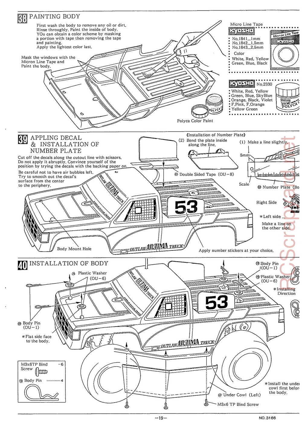 Kyosho - 3166 - Outlaw-Ultima Truck - Manual - Page 23