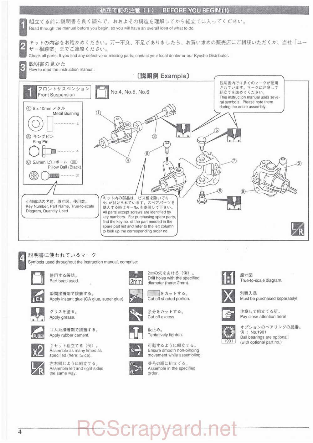 Kyosho - 31701 - Superten-Four FW-03 - Manual - Page 04