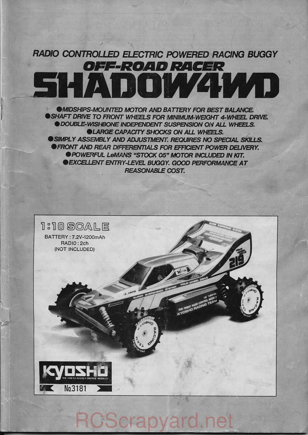 Kyosho - 3181 - Shadow-4WD - Manual - Page 01