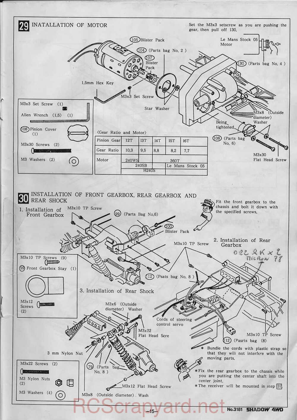 Kyosho - 3181 - Shadow-4WD - Manual - Page 15