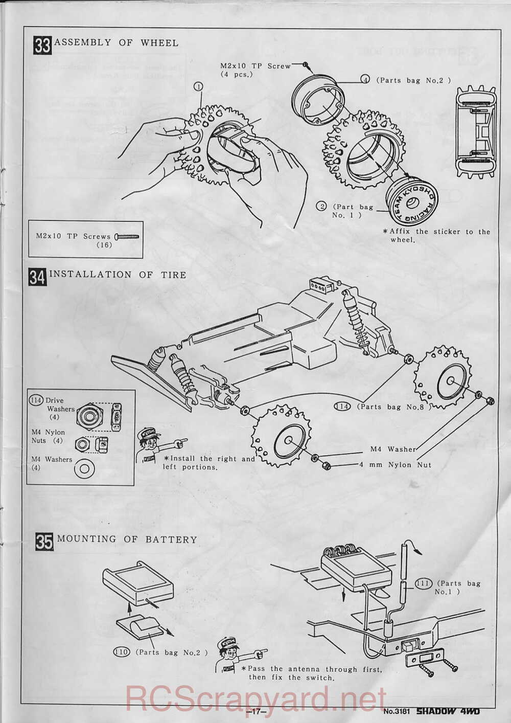 Kyosho - 3181 - Shadow-4WD - Manual - Page 17