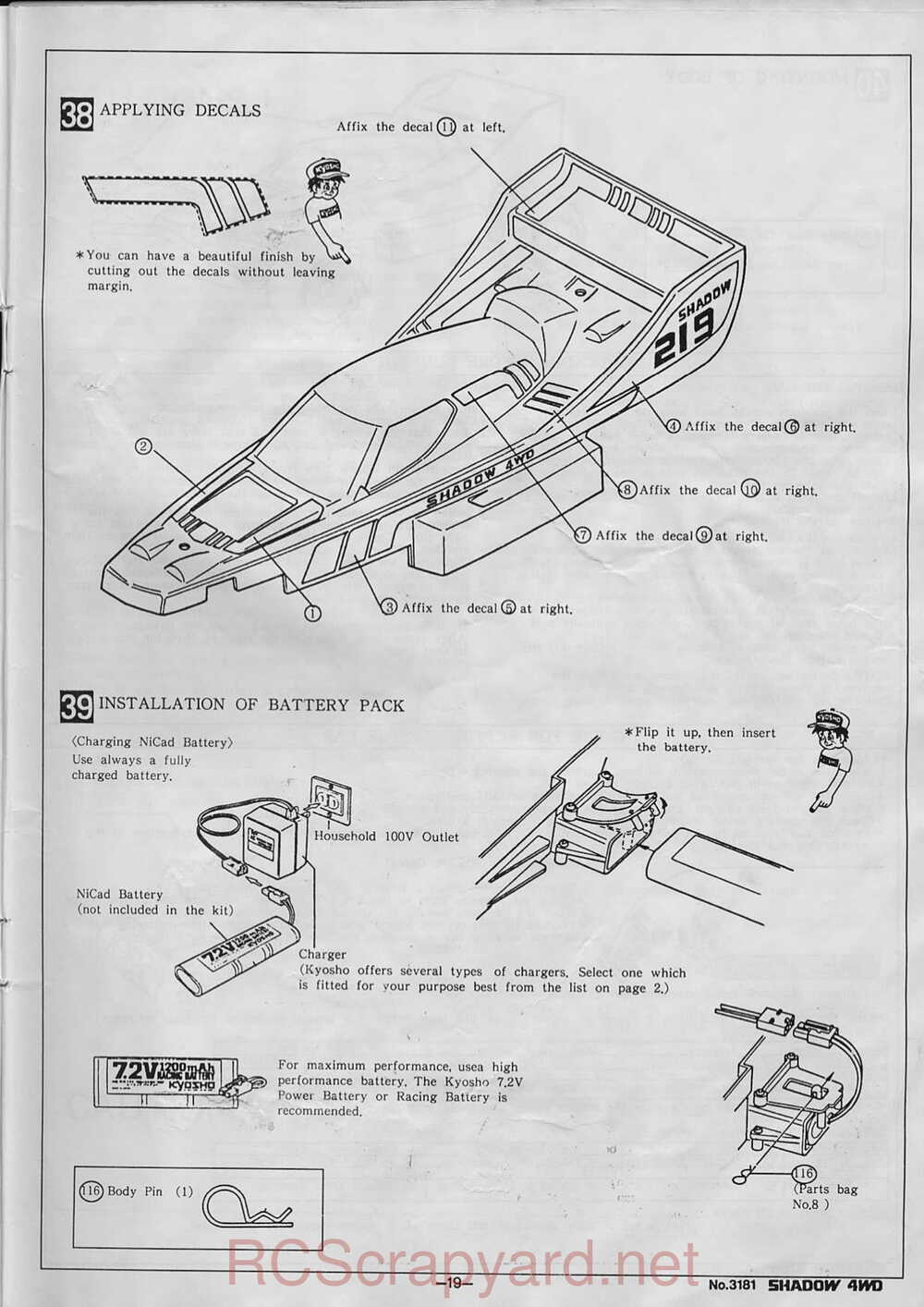 Kyosho - 3181 - Shadow-4WD - Manual - Page 19