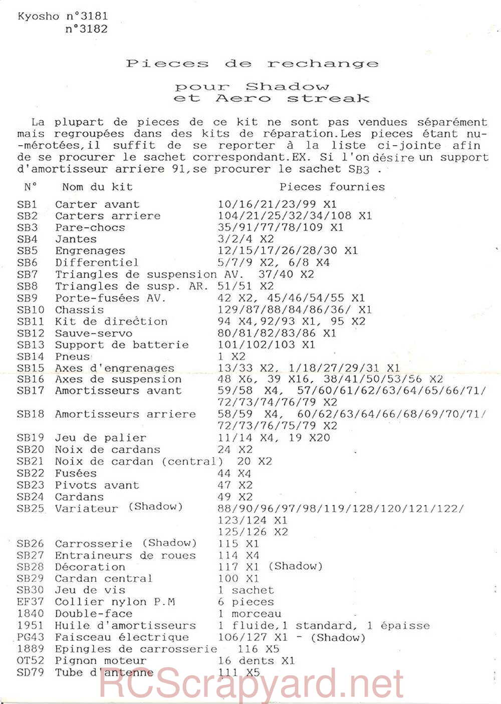 Kyosho - 3182 - Aero-Streak - Manual - Page 13