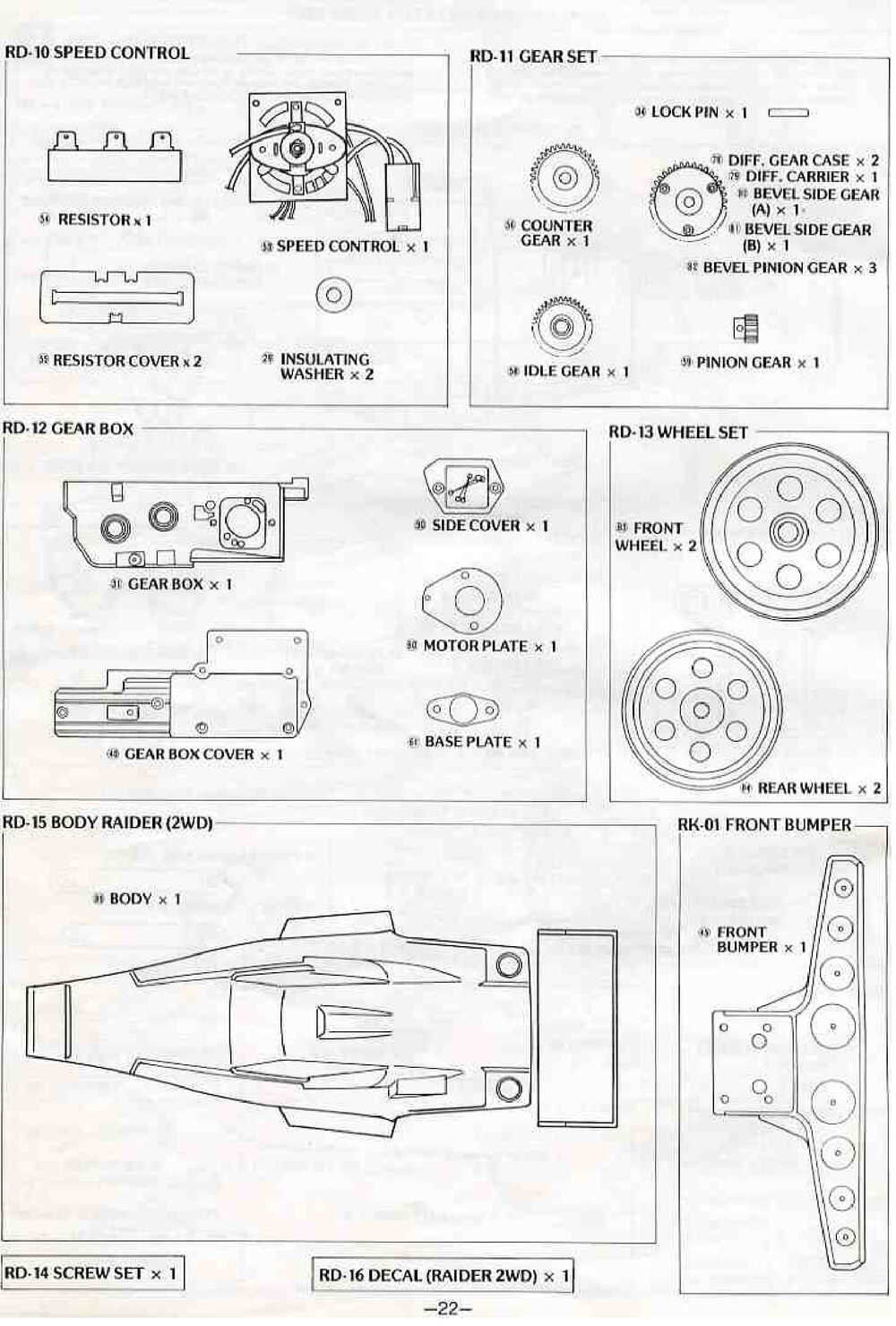 Kyosho - 3184 - Raider - Manual - Page 22