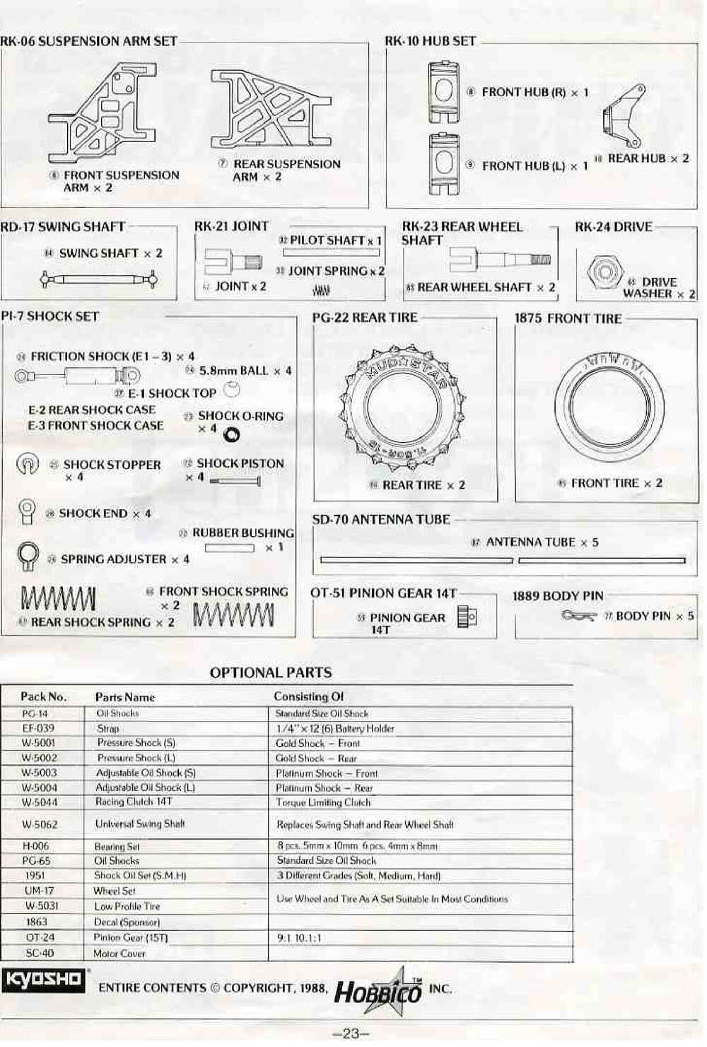 Kyosho - 3184 - Raider - Manual - Page 23