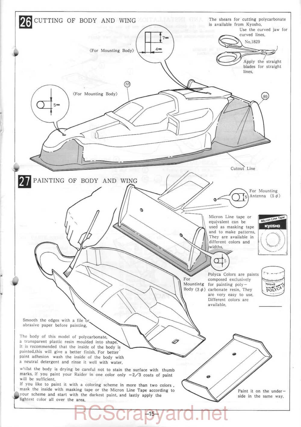 Kyosho - 3197 - Raider-Pro - Manual - Page 15