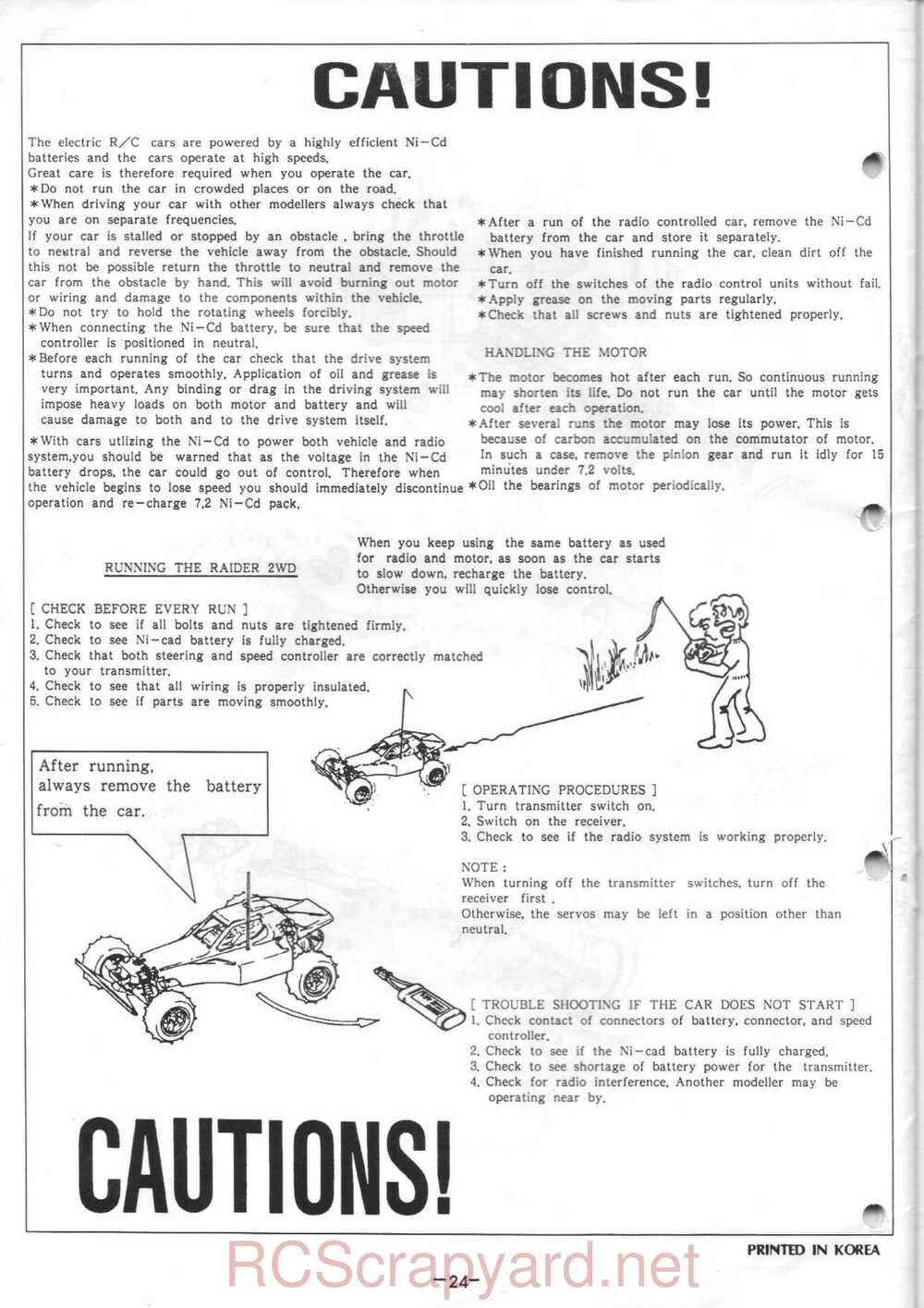 Kyosho - 3197 - Raider-Pro - Manual - Page 24