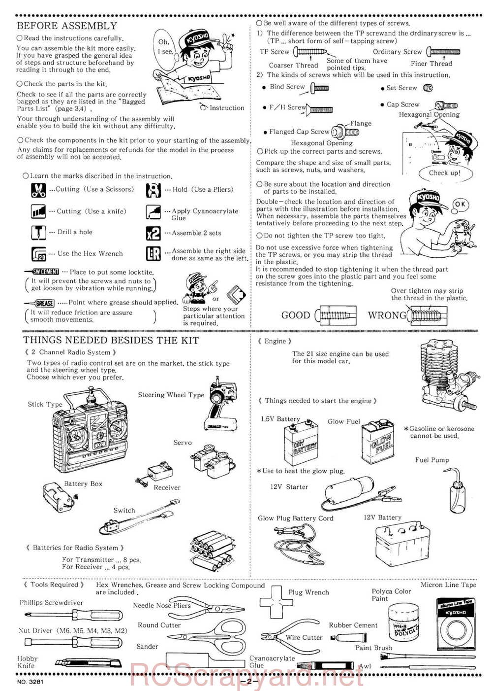 Kyosho - 3281 - Inferno-4WD - Manual - Page 02