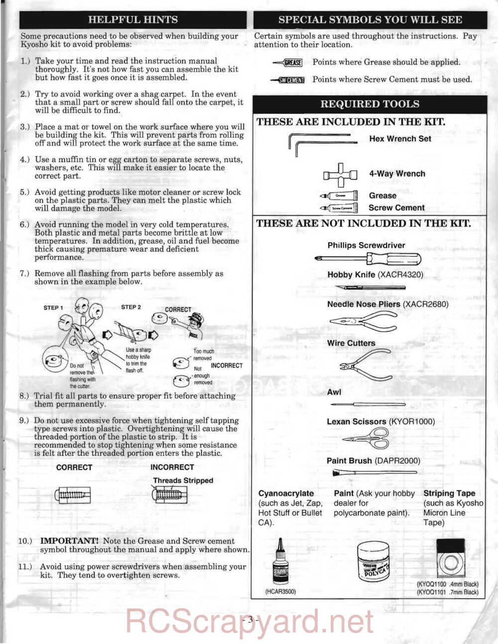 Kyosho - 3290 - Inferno-DX - Manual - Page 03