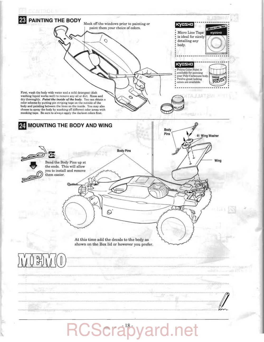 Kyosho - 3290 - Inferno-DX - Manual - Page 18