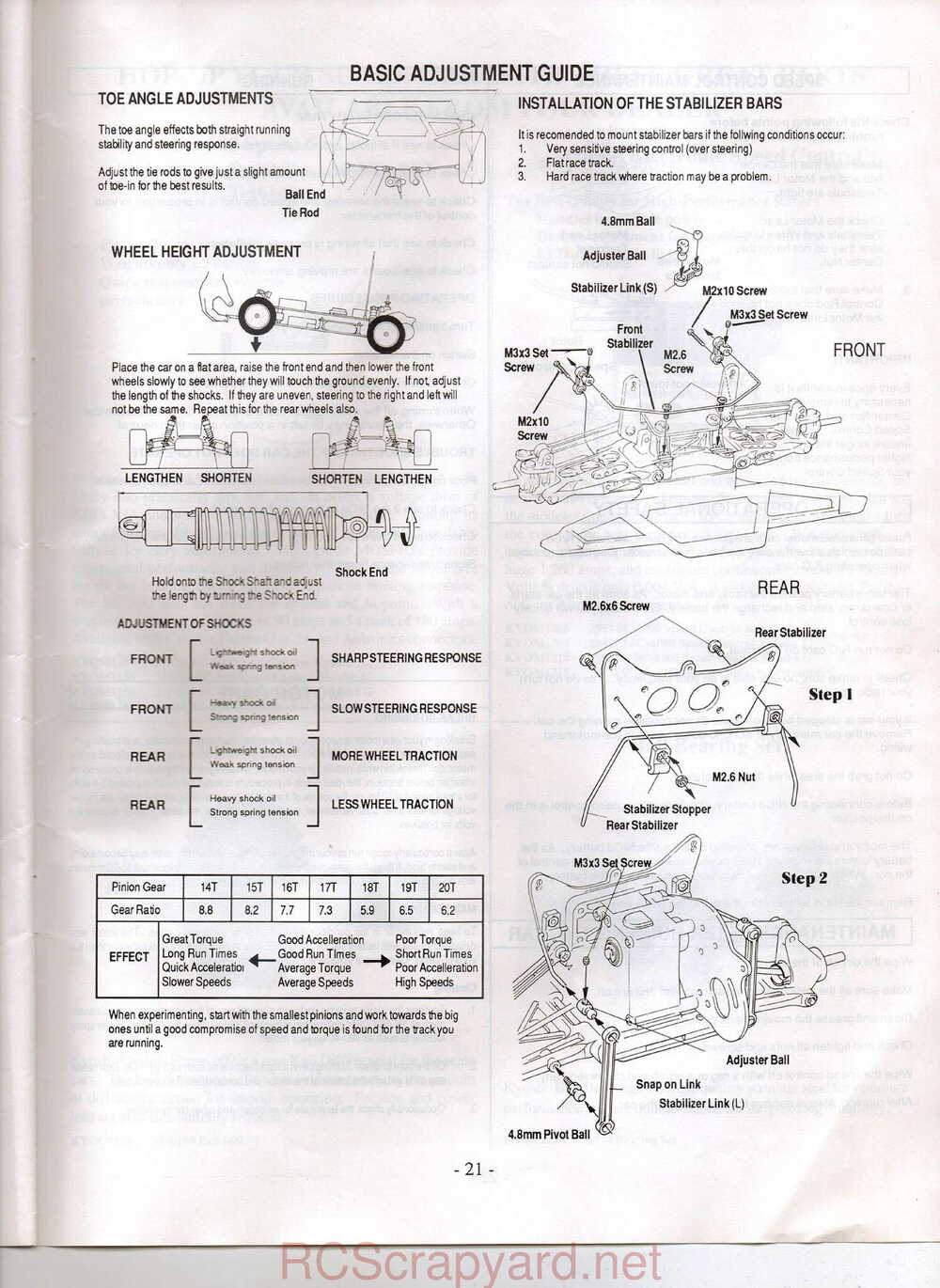 Kyosho - 4251 4252 4255 - Scale-Car-Series - Manual - Page 21