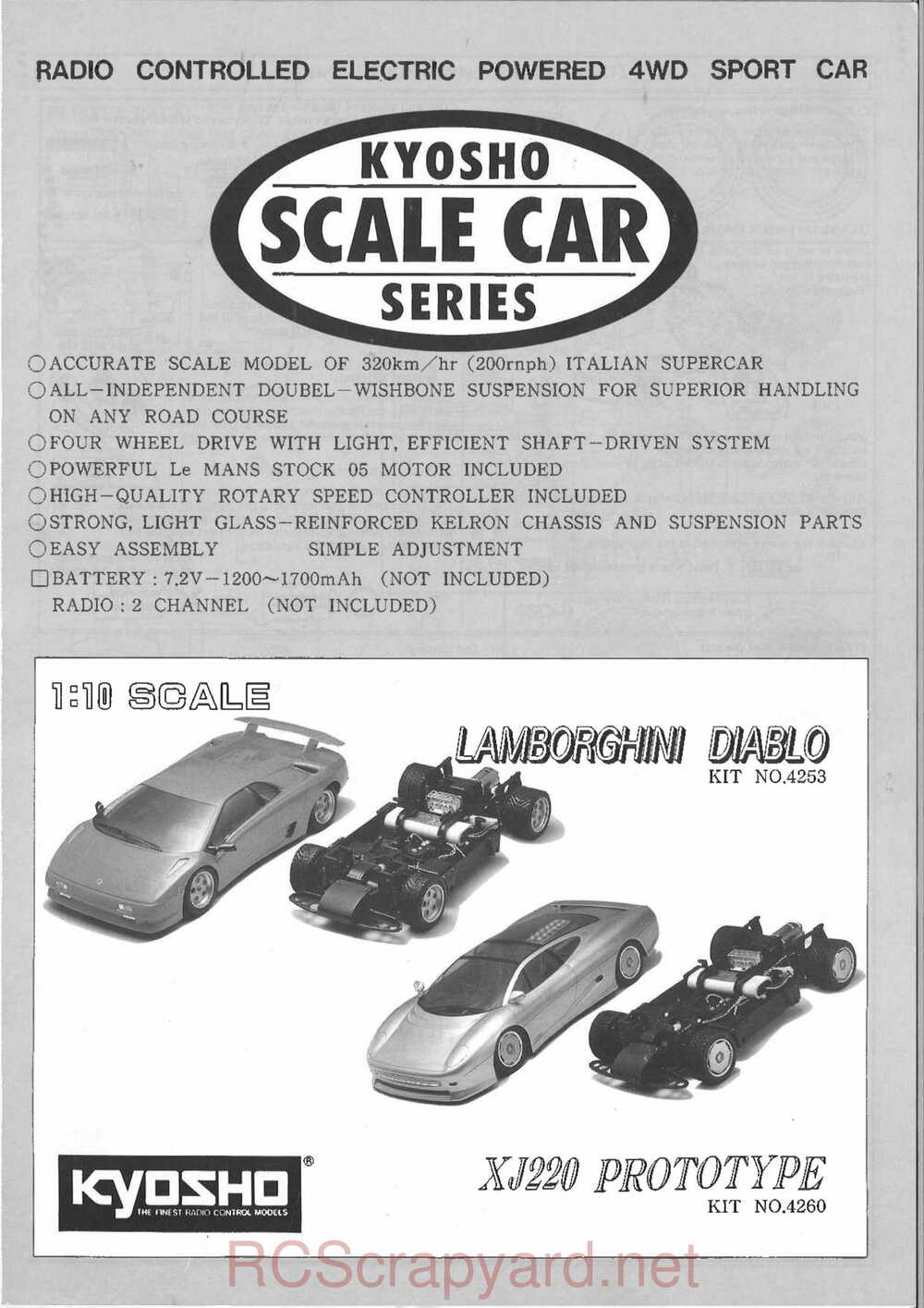 Kyosho - 4253 4260 - Scale-Car-Series - Manual - Page 01