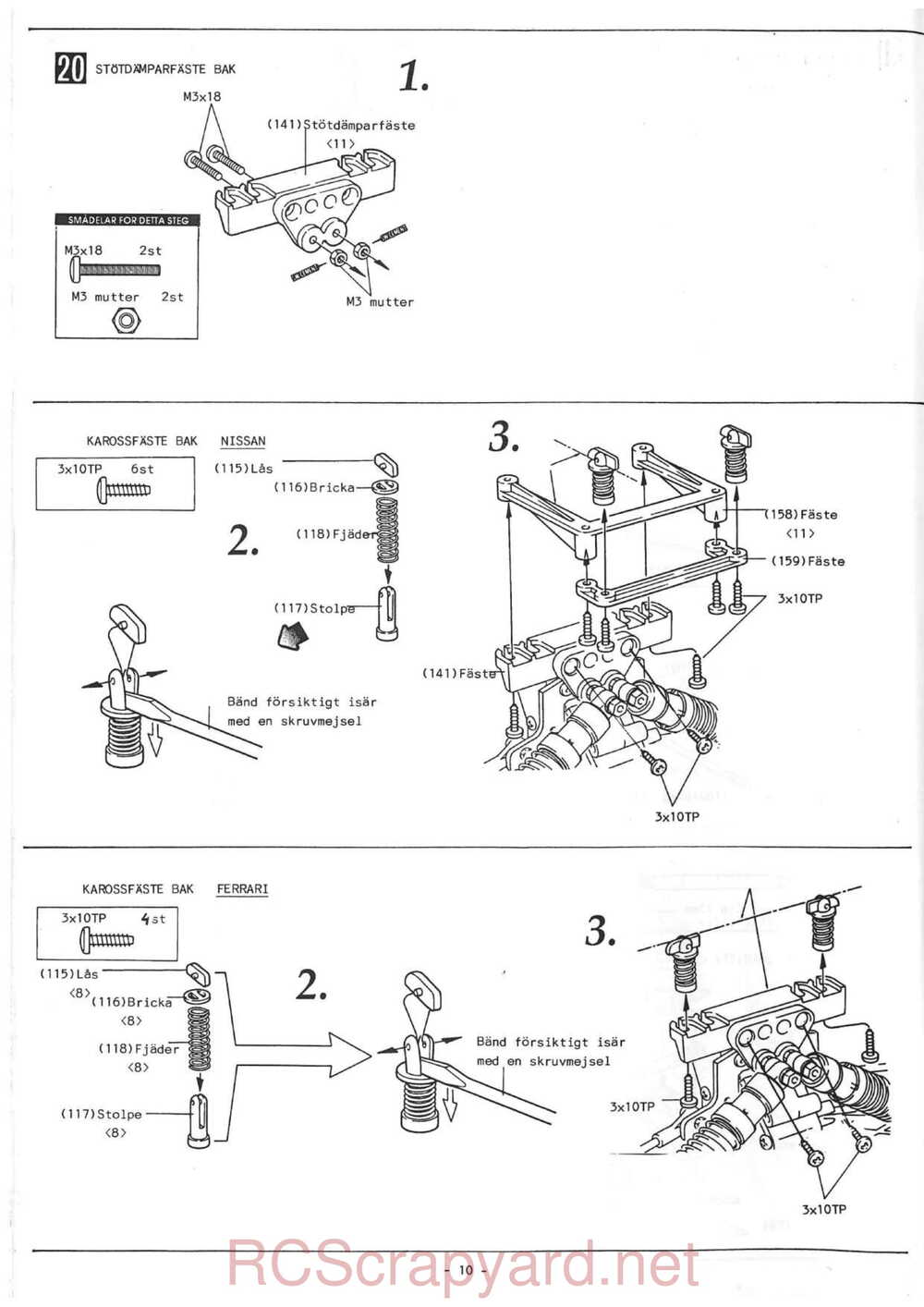 Kyosho - 4257 4258 - Scale Car Series  - Manual - Page 10