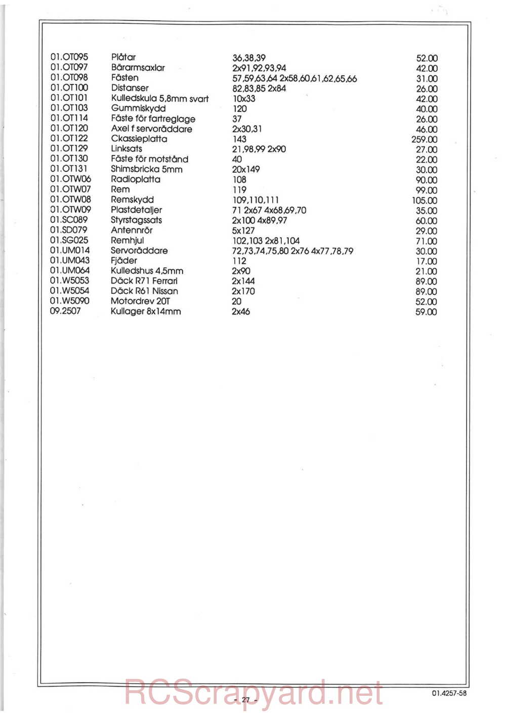 Kyosho - 4257 4258 - Scale Car Series  - Manual - Page 27