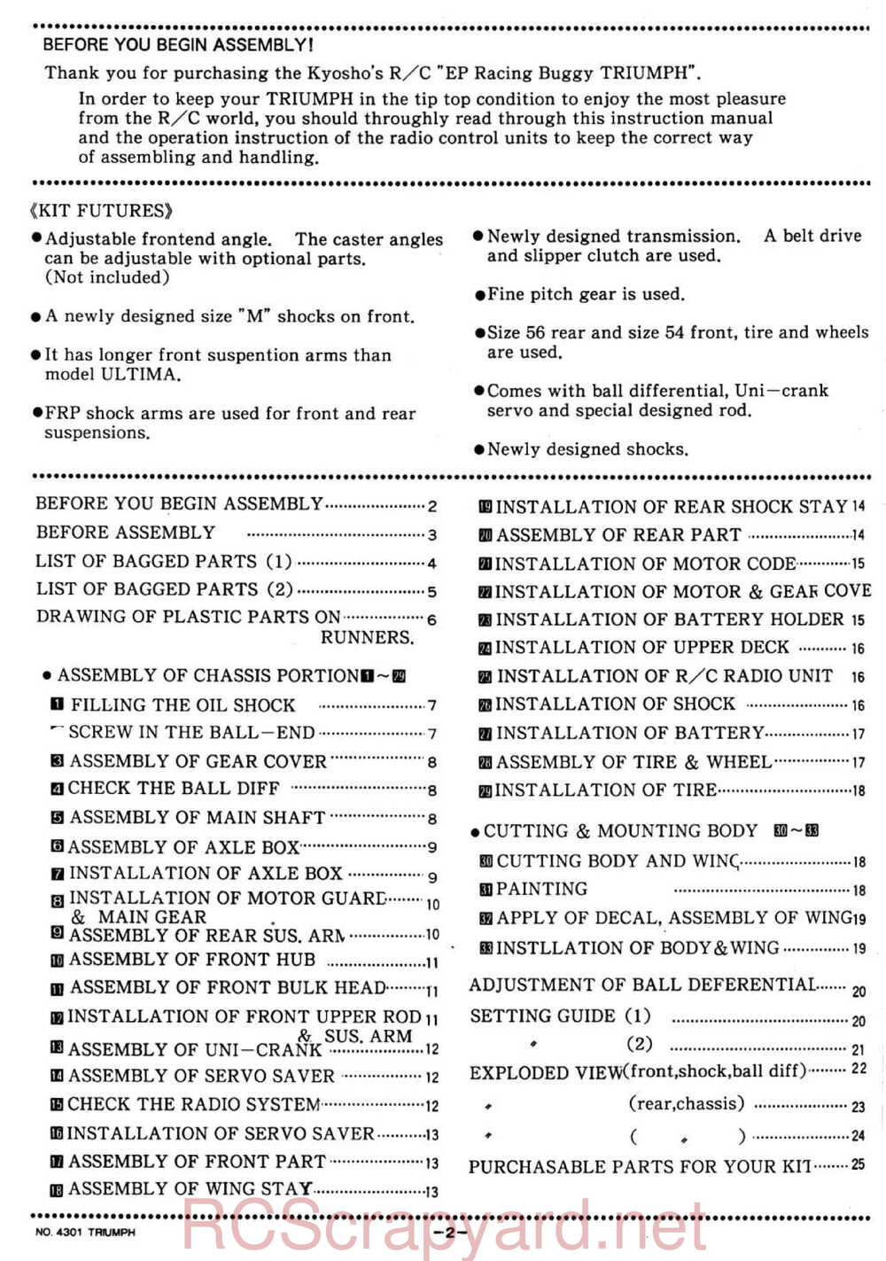 Kyosho - 4301 - Triumph - Manual - Page 02