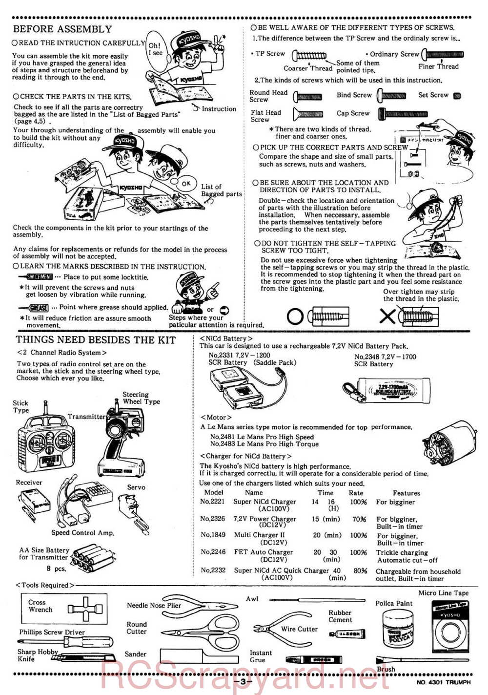 Kyosho - 4301 - Triumph - Manual - Page 03