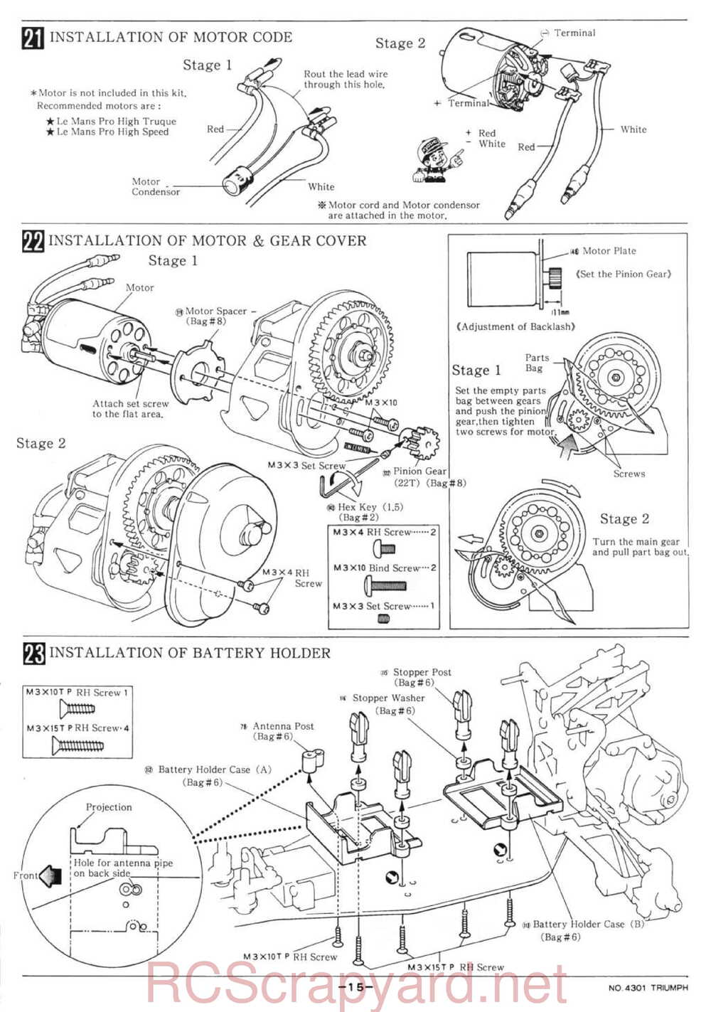 Kyosho - 4301 - Triumph - Manual - Page 15
