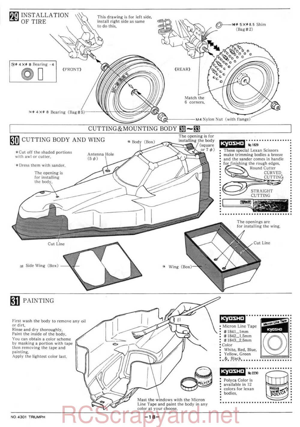 Kyosho - 4301 - Triumph - Manual - Page 18