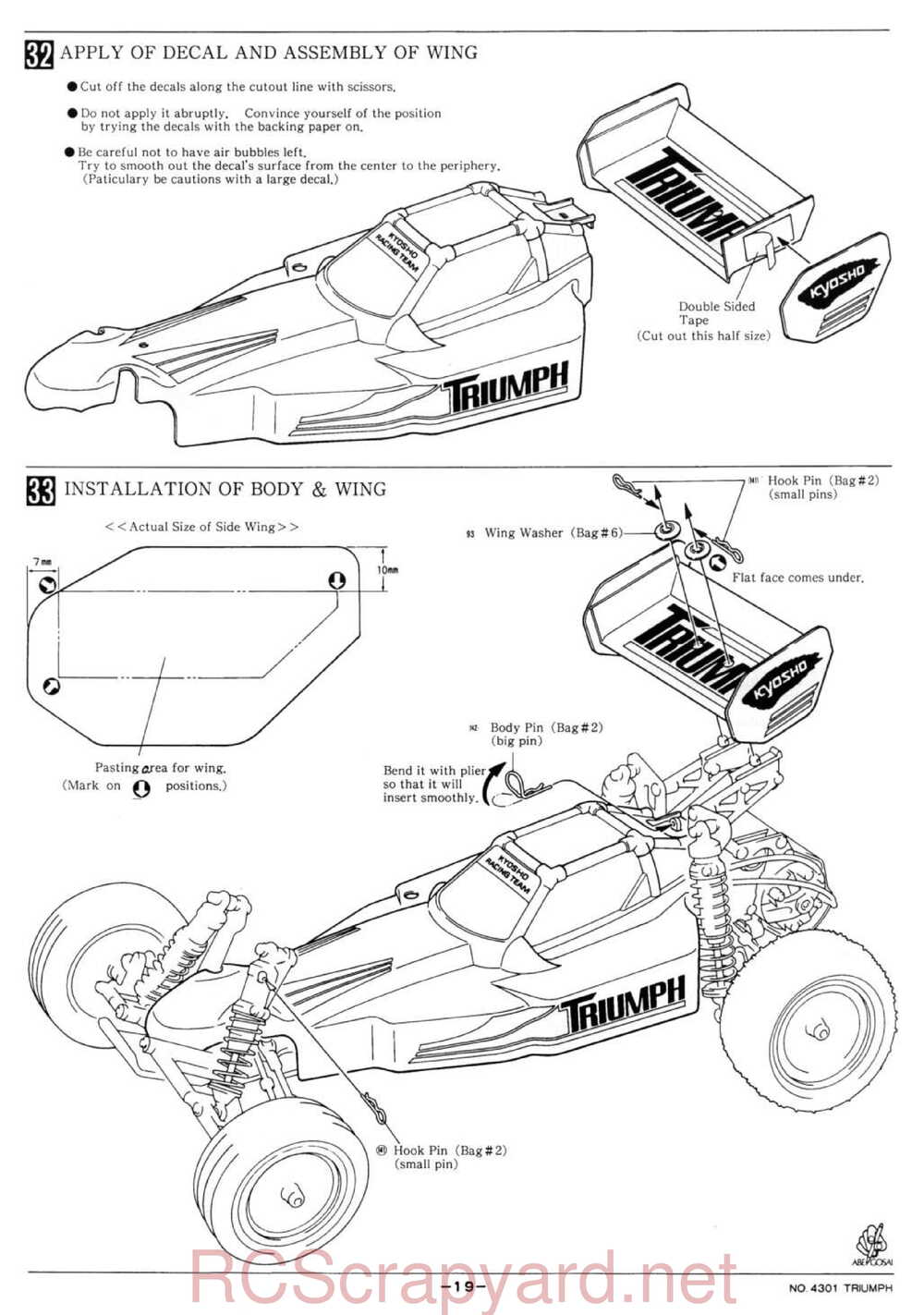 Kyosho - 4301 - Triumph - Manual - Page 19