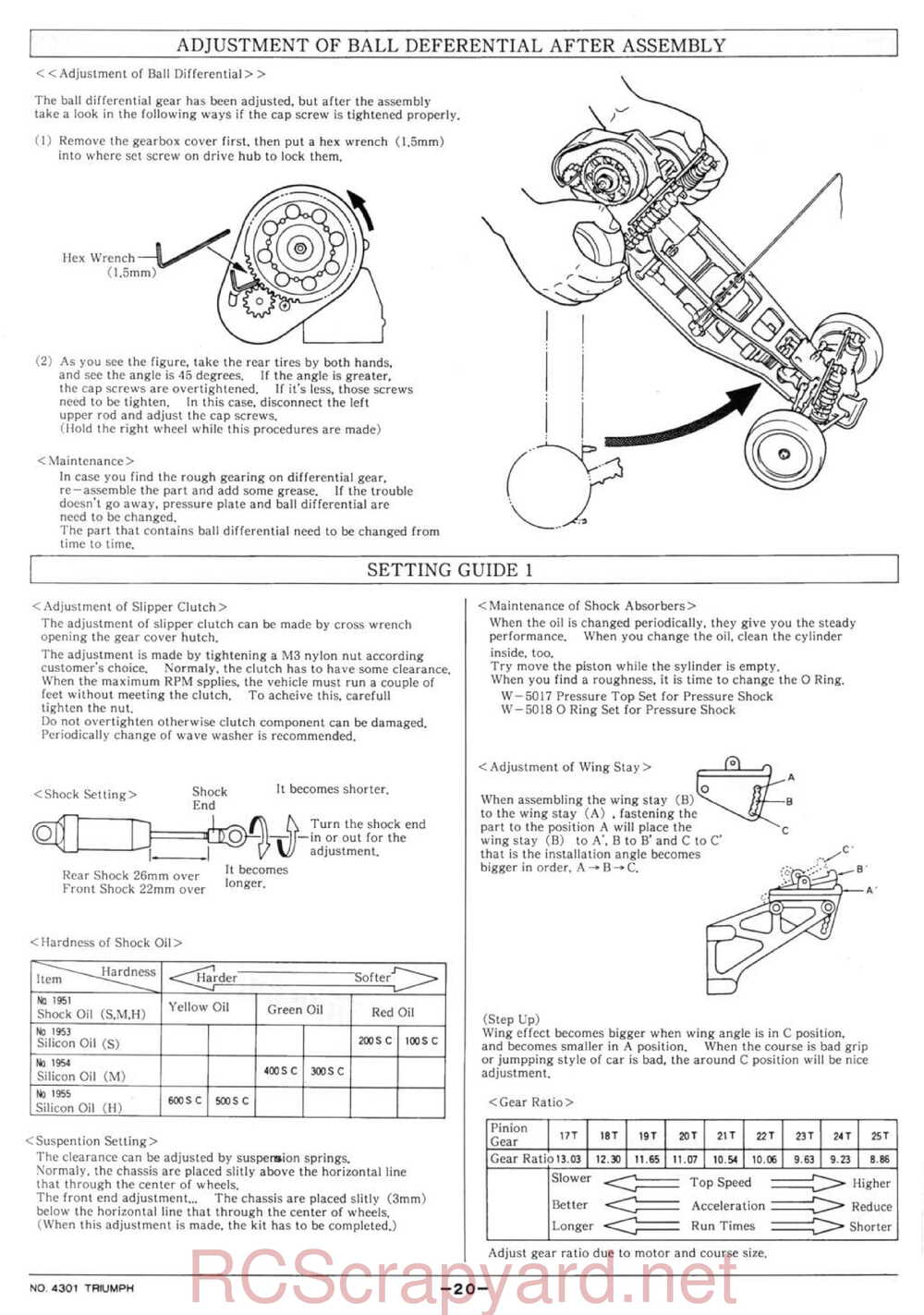 Kyosho - 4301 - Triumph - Manual - Page 20