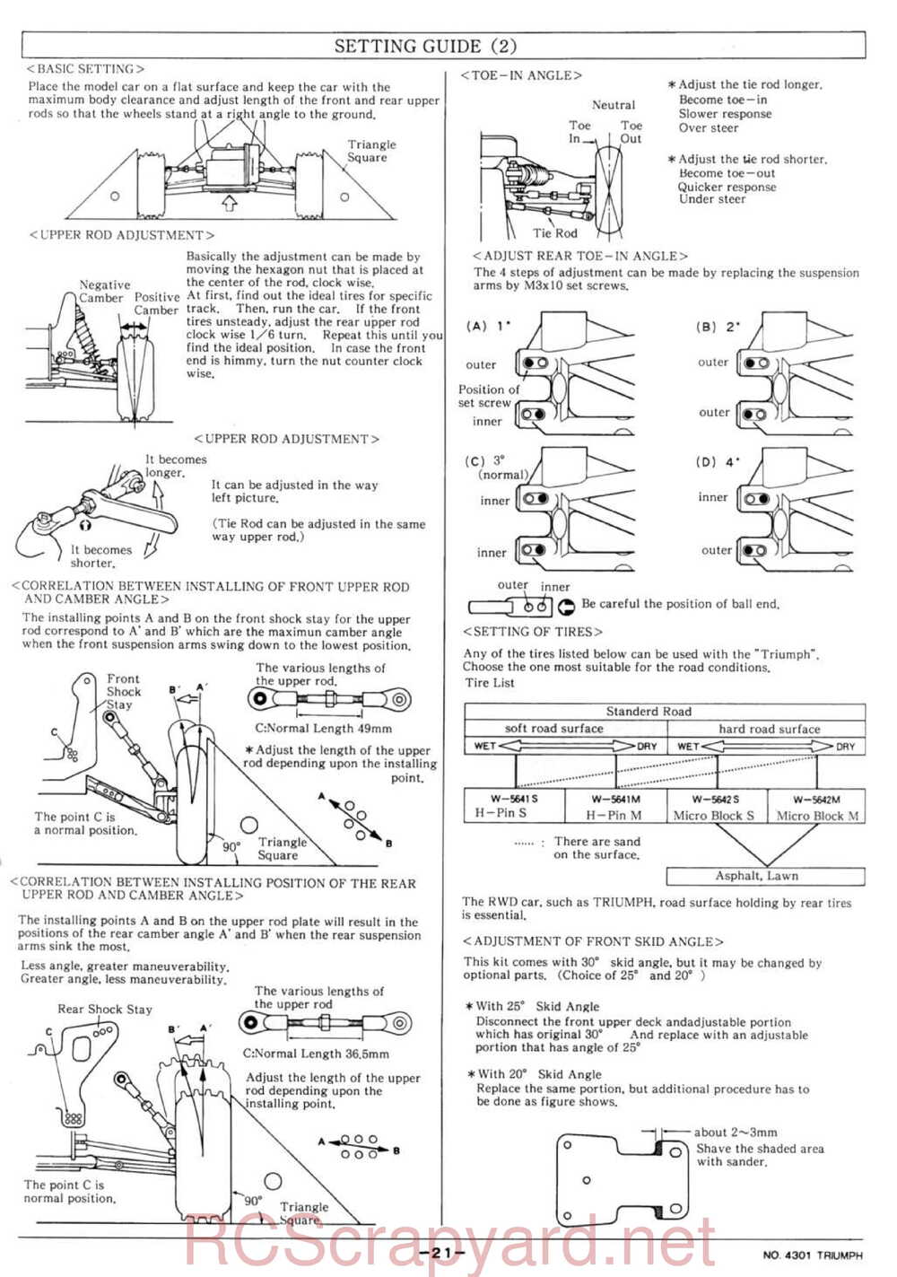 Kyosho - 4301 - Triumph - Manual - Page 21
