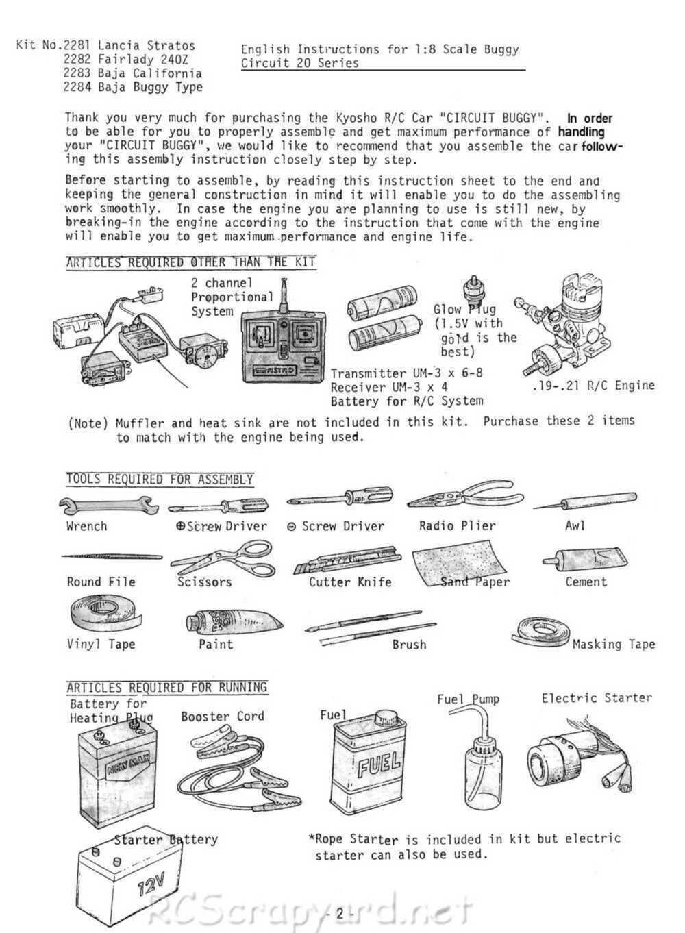 Kyosho - Circuit-20 - Manual - Page 02