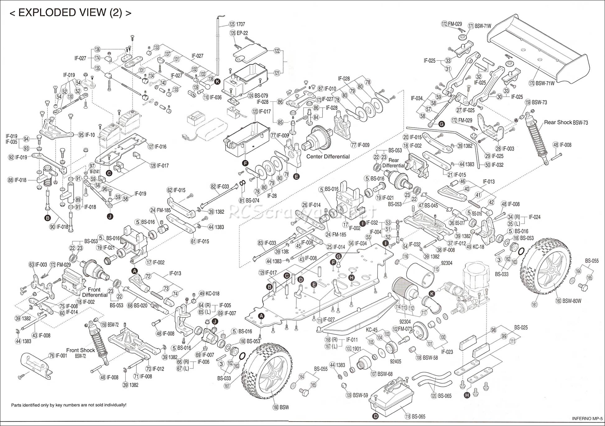 Kyosho Inferno MP-5 - Exploded View