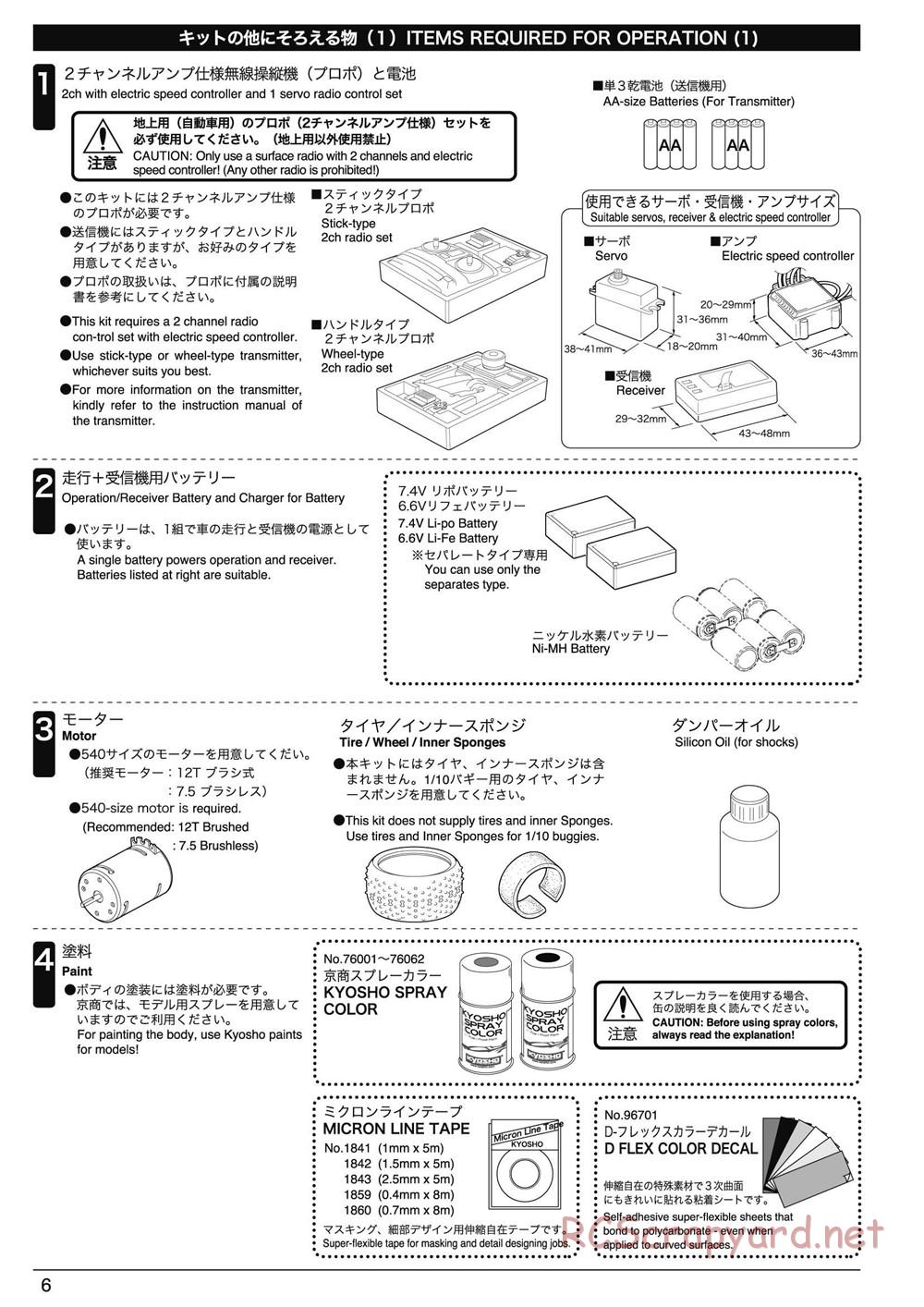 Kyosho - Lazer ZX-5 FS2 SP - Manual - Page 6
